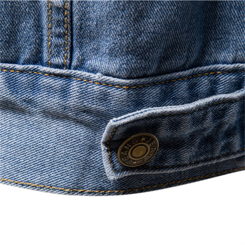 Spring Autumn Men's Denim Jacket Cotton Casual Slim Fit Jacket