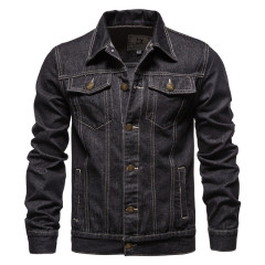 Spring Autumn Men's Denim Jacket Cotton Casual Slim Fit Jacket