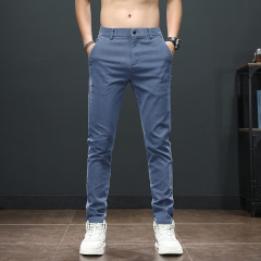 Men's Casual Pants Cotton Youth Trend Slim Pants