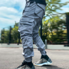 Summer Men's Causal Style Oversized Sport Trousers Relective Piping Cool Style Fashion Gym Trousers for Men