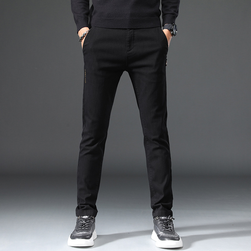 Men's Casual Pants Cotton Youth Trend Slim Pants