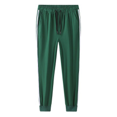 Summer casual sports pants men's and women's loose light and thin elastic nine points ice silk quick-drying pants