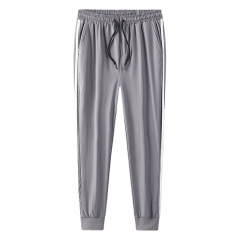 Summer casual sports pants men's and women's loose light and thin elastic nine points ice silk quick-drying pants