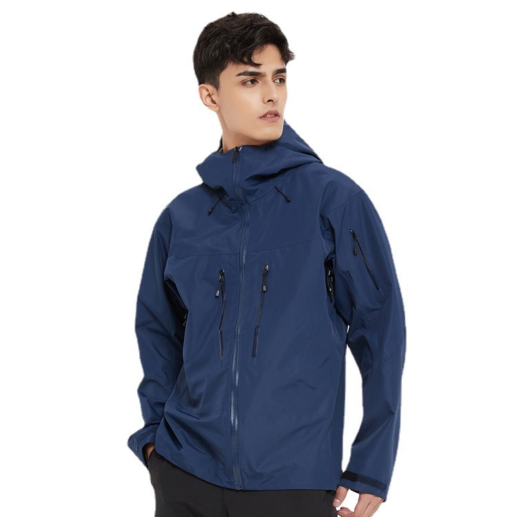Men's Solid Color Jacket Jacket Windproof Waterproof Laminated Mountaineering Suit Single Layer Jacket