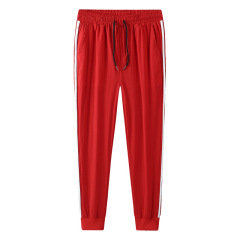 Summer casual sports pants men's and women's loose light and thin elastic nine points ice silk quick-drying pants