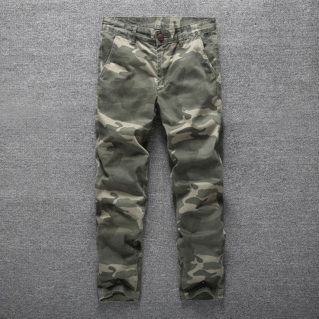 Casual Style Outdoor Men's camouflage Trousers Loose Design Straight-leg-pants