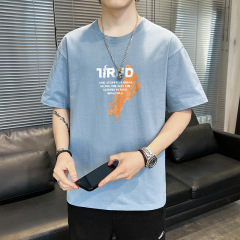 Men'S Summer Trendy Tops And Bottoming Shirts Plus Size Cotton T-Shirt