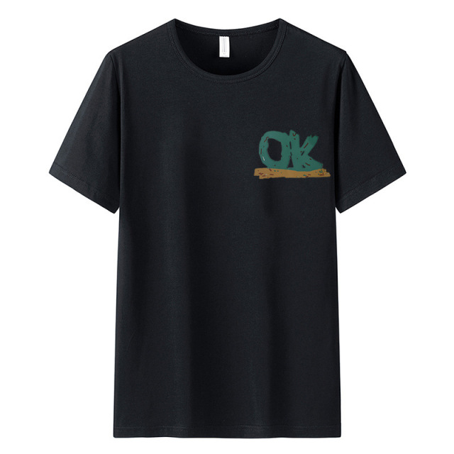 Summer New Men'S Short-Sleeved Multi-Color Round Neck Cotton Men'S Top Bottoming Shirt Men'S Loose Casual T-Shirt