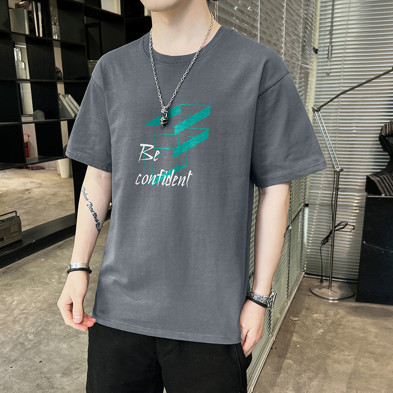 Men'S Summer Trendy Tops And Bottoming Shirts Plus Size Cotton T-Shirt