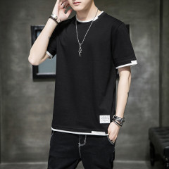 Summer Cotton Men'S Loose Trendy Short-Sleeved T-Shirt