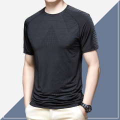 Men'S Quick-Drying Sports Short-Sleeved Round Neck T-Shirt Ice Silk Shirt Summer T-Shirt