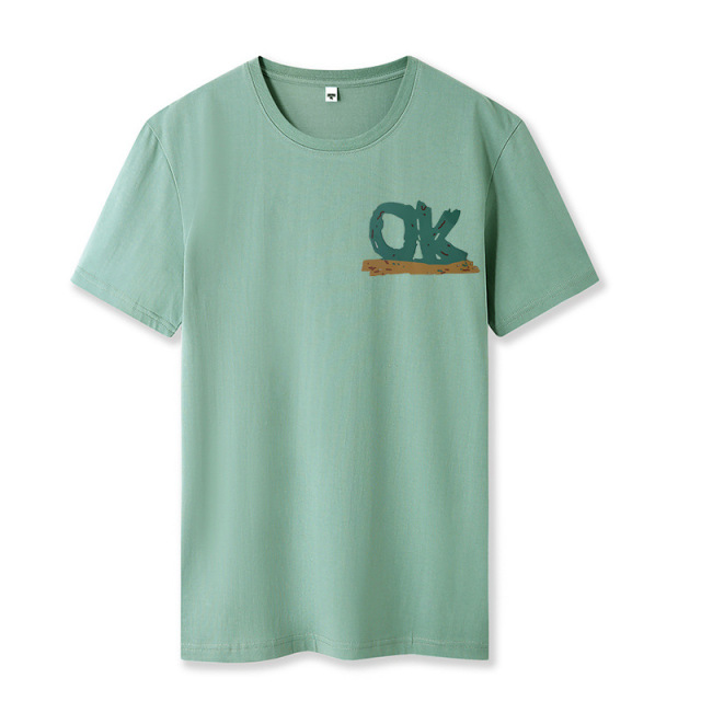 Summer New Men'S Short-Sleeved Multi-Color Round Neck Cotton Men'S Top Bottoming Shirt Men'S Loose Casual T-Shirt