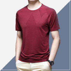 Men'S Quick-Drying Sports Short-Sleeved Round Neck T-Shirt Ice Silk Shirt Summer T-Shirt
