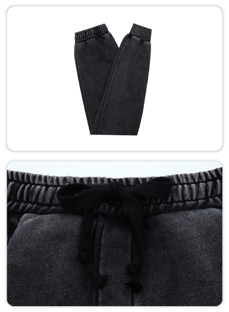 Acid Wash pants Man Heavy Cotton pants 320g/360g Vintage Washed joppers