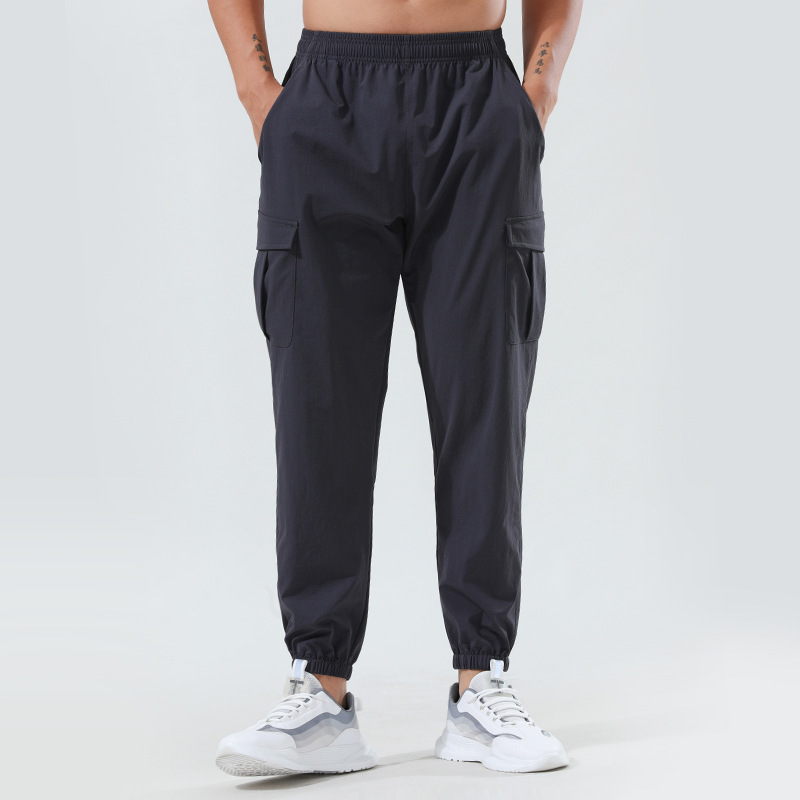 Men'S Summer Outdoor Quick-Drying Pants Loose Woven Elastic Leggings Fitness Casual Overalls Trousers