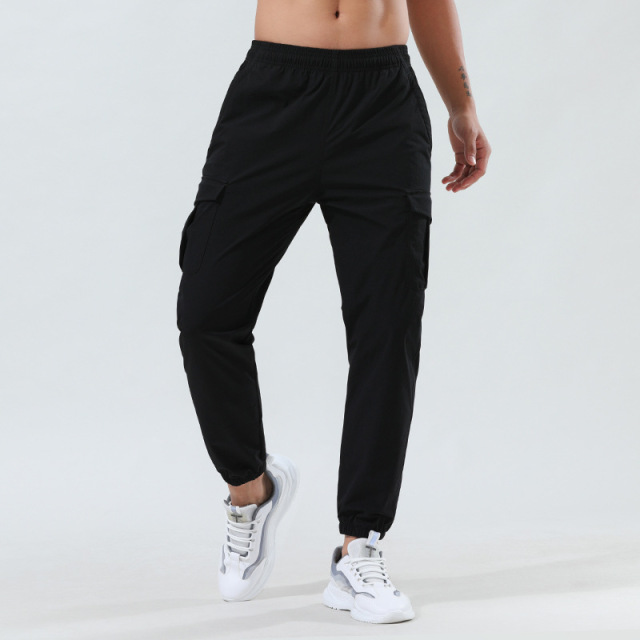 Men'S Summer Outdoor Quick-Drying Pants Loose Woven Elastic Leggings Fitness Casual Overalls Trousers