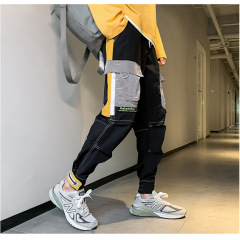 New Men's Nylon Pants Trendy Drawstring Harlem Casual Pants Men's Workwear Pants