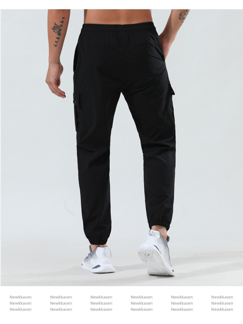 Men'S Summer Outdoor Quick-Drying Pants Loose Woven Elastic Leggings Fitness Casual Overalls Trousers