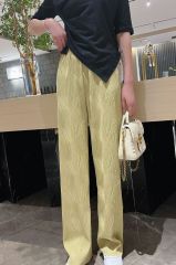 Water Ripple Wide-Leg Pants Women'S New Casual Loose Korean Version High-Waisted Straight-Leg Drapey Mopping Pants