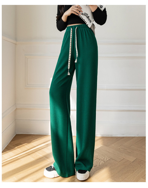 Spring And Summer High-Waisted Thin And Sagging Loose Straight-Leg Mopping Pants Casual Wide-Leg Women'S Pants