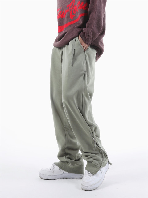 Hot Style Logo Custom Men's New Solid Color Winter Sweatpants Loose Elastic Waist Fleece Fashion Sweatpants