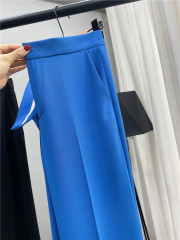 Summer High-Waisted Thin Flared Pants Women'S New Slim Pants Drape Korean Version Wide-Leg Long Pants