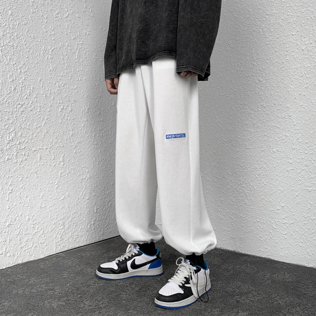 2022 Spring Fashion New Design Reflective Printing Men's Casual Trousers