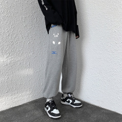 2022 Spring Fashion New Design Reflective Printing Men's Casual Trousers