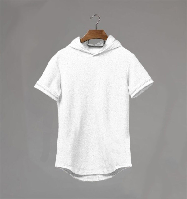 2020 Summer Men's Hooded T-shirt Casual Loose Short-sleeved Sportswear