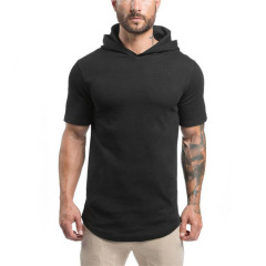 2020 Summer Men's Hooded T-shirt Casual Loose Short-sleeved Sportswear