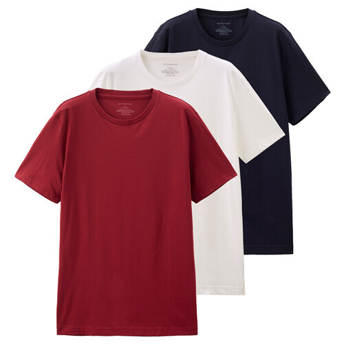 Men's Short Sleeve T-shirt Solid Cotton Summer Tops Clothes