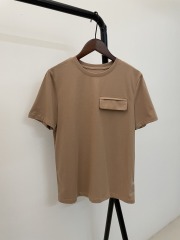 2022 Summer Casual Solid T-shirts Women O-Neck Fake Pocket Cotton Short Sleeve Soft Loose Harajuku Basic Tops