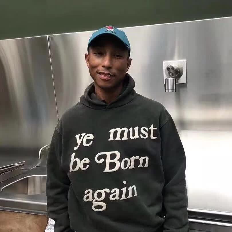 Heavyweight Cotton Oversize Hoodie Cpfm Sweatshirts Custom Ye Must Be Born Again Logo Print Drake Kanye West Men Plain Hoodie