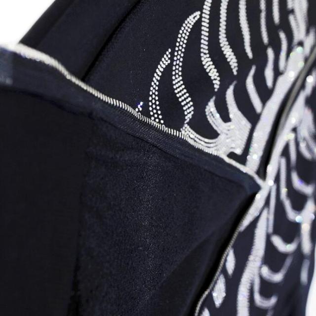 Heavyweight 100% Cotton Rhinestone Hoodies Men Bulk Manufacturer Graphic Custom Full Face Zip Logo French Terry Skeleton Hoodies