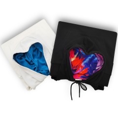 Lanwo Embossing Pullover Hoodies For Unisex Custom Printed Oversized Heavyweight French Terry Logo Silk Satin Lined Men Hoodie