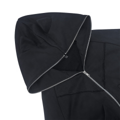 Lanwo Raw Edge Raglan Distressed Men Hoodie Customized Logo Printing High Street Style Pure Cotton Hoodies for Men