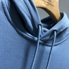 Lanwo French Terry Oversized Blank Streetwear Hoodies Embossed Logo Printing Pure Cotton Heavyweight 400GSM Men's Hoodies