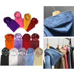 French Terry High Quality 2022 Custom Fashion Streetwear 100% Cotton Pullover Premium Men Embossed Hoodie Unisex Custom Hoodies