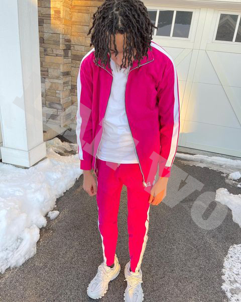 Cargo Stripe Tracksuits For Men With Custom Private Label Two Piece Set'