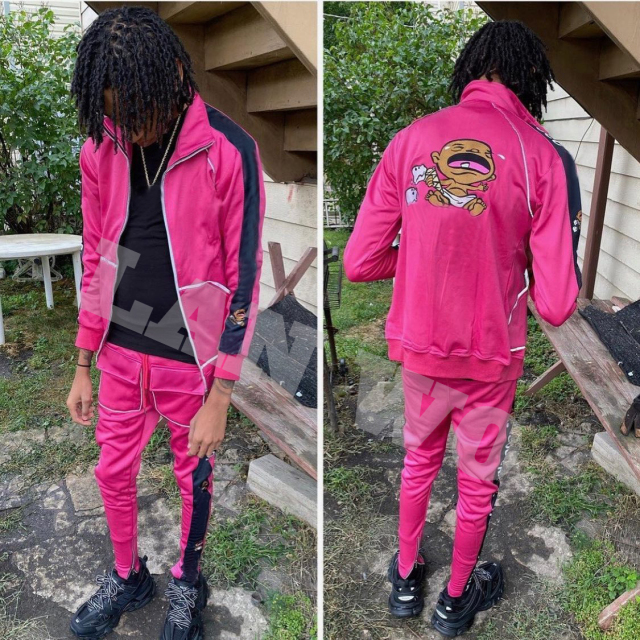 Private Label Tracksuits For Men With Custom Logo Printing High Street Style Men's Two Pieces Set