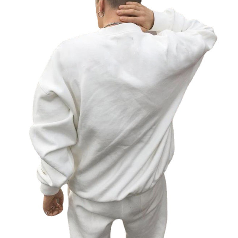 Wholesale Men's Jogger Two Pieces Set Pure color 100 Cotton Fabric Slim Fit Men's Tracksuit