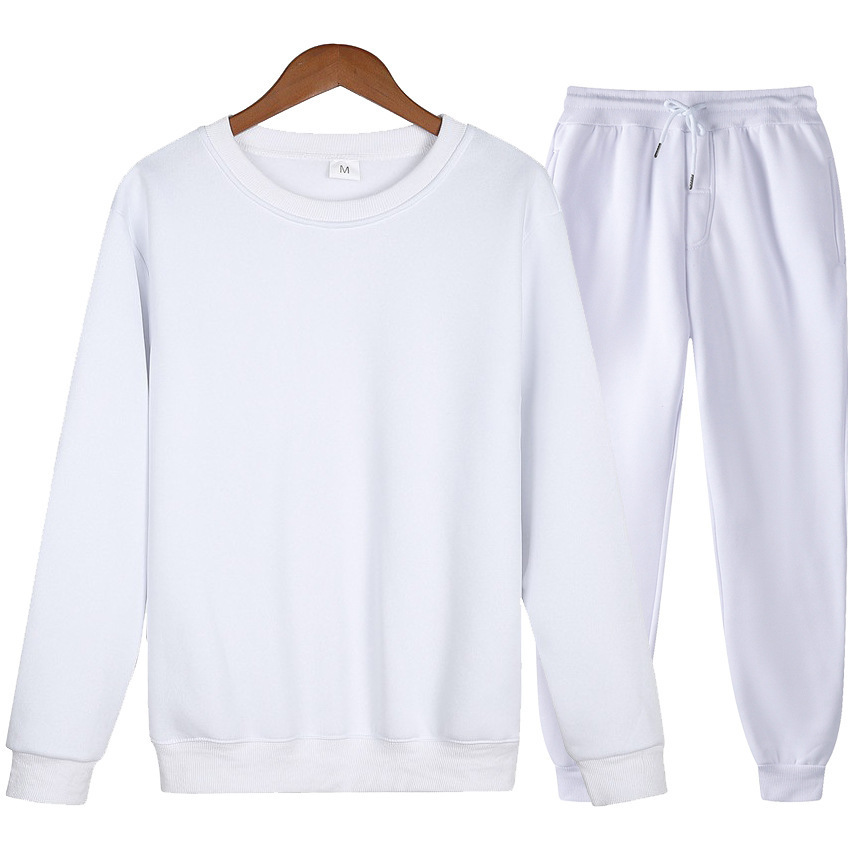Wholesale Men's Jogger Two Pieces Set Pure color 100 Cotton Fabric Slim Fit Men's Tracksuit