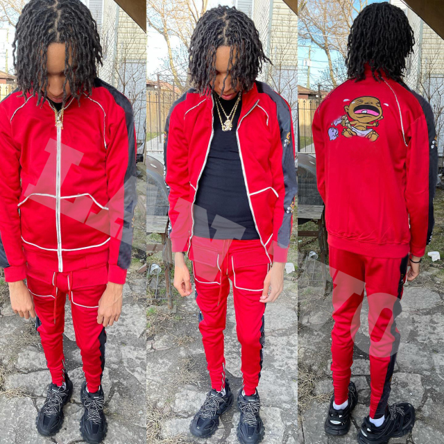 Private Label Tracksuits For Men With Custom Logo Printing High Street Style Men's Two Pieces Set