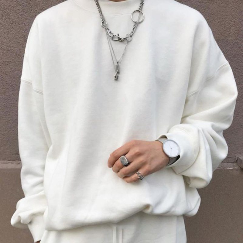 Wholesale Men's Jogger Two Pieces Set Pure color 100 Cotton Fabric Slim Fit Men's Tracksuit