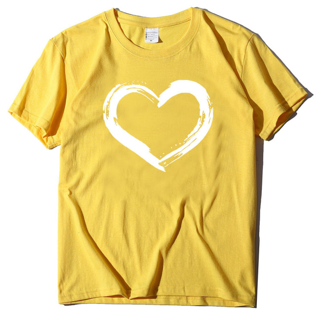 Fashion New Women's Love Print Short Sleeve T-Shirt