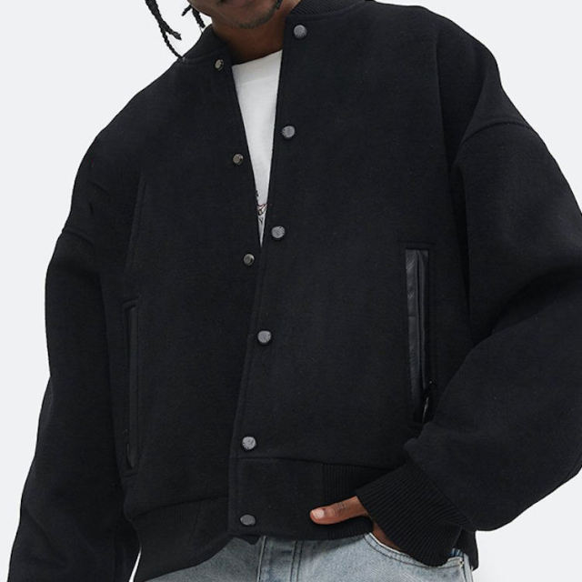 Premium Vintage Versity Jackets White For Men Custom Plain Chenille Embroidery 100% All wool Winter Lettermen Varsity Jacket