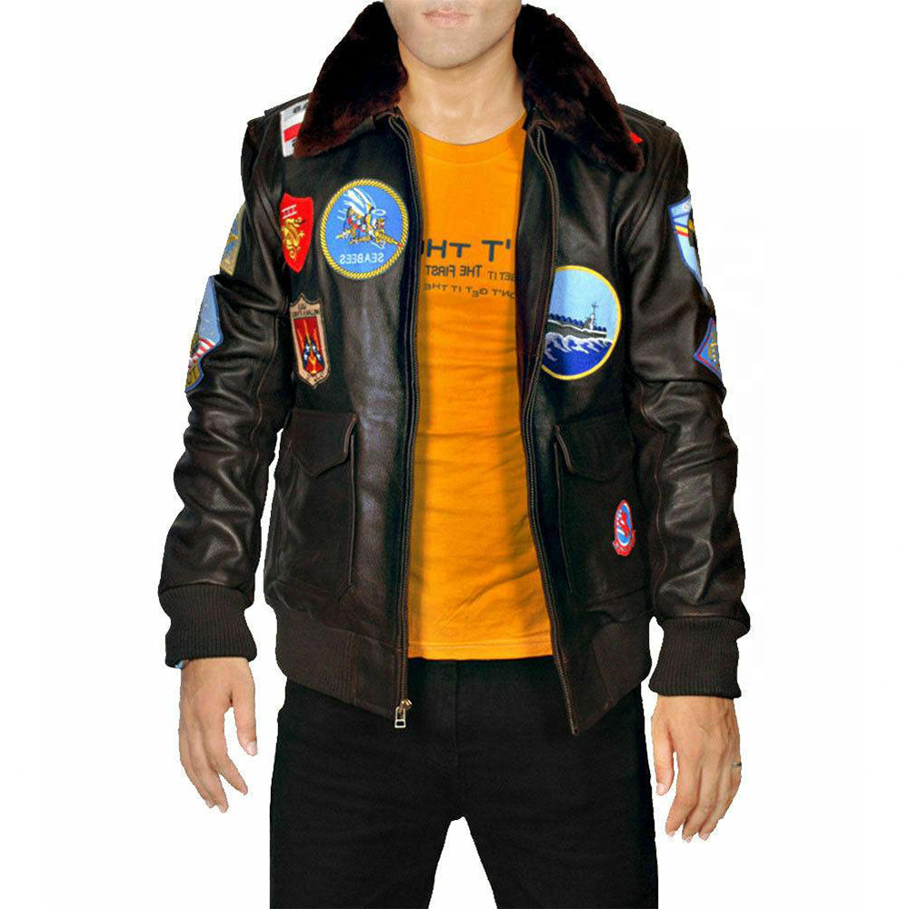 2022 HOT SALE GENUINE LEATHER Tom Cruise Flight Aviator jacket Customize Men OEM Factory Customize Jackets