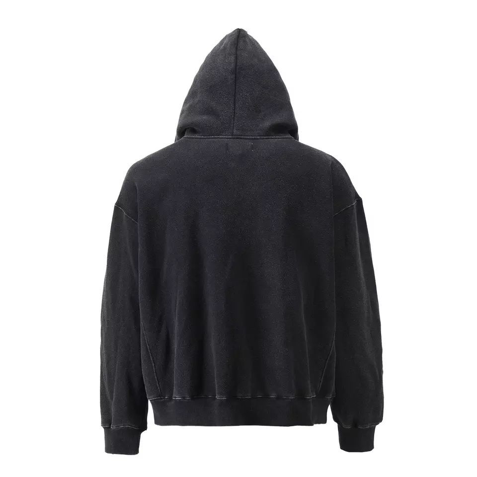 Lanwo Designer Oversized Contrast Stitch Hoodies For Men Custom With No Strings Distressed Double Layer Zip Up Men'S Hoodies