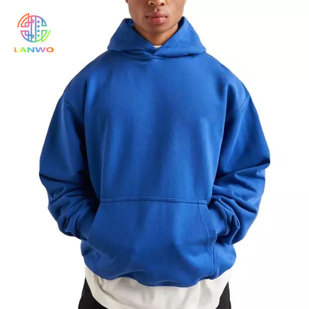 Pullover Heavyweight 100% Cotton Hoodie Men Custom Embroidery Logo Blank French Terry Oversized Hoodies