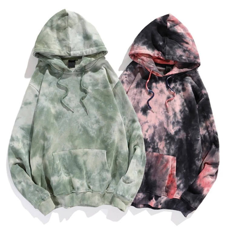 Couples Hoodie Fall Tie-Dye Hoodie For Men And Women Pullovers Casual Coat For Men Trend Loose Top